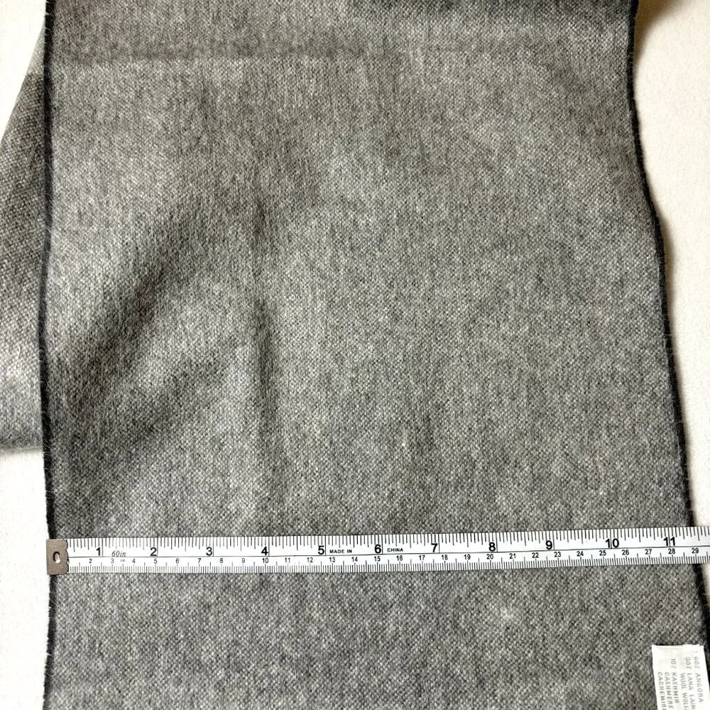 Agnona $650 NWOT Angora Wool Cashmere Scarf Shawl‎ w/ Fringe 11.5